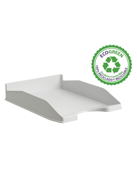 BANDEJA ARCHIVO 2000 ECOGREEN PLAST.100% RECICL FORMATOS A4 FL. GRIS