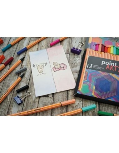 ROTULADOR STABILO POINT 88 FIBRA ARTY LINE  CARTON 65 UD.SURT.