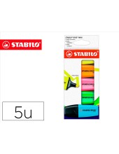 ROTULADOR STABILO BOSS MINI  5 UD.AM./AZUL/NARANJA/ROSA/ VE.