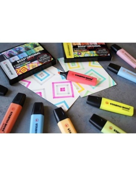 ROTULADOR STABILO BOSS FLUOR.70 ARTY LINE FRIOS  CARTON 10 UD.COL.