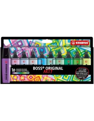 ROTULADOR STABILO BOSS FLUOR.70 ARTY LINE FRIOS  CARTON 10 UD.COL.