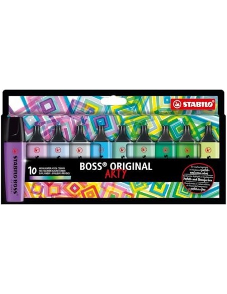 ROTULADOR STABILO BOSS FLUOR.70 ARTY LINE FRIOS  CARTON 10 UD.COL.