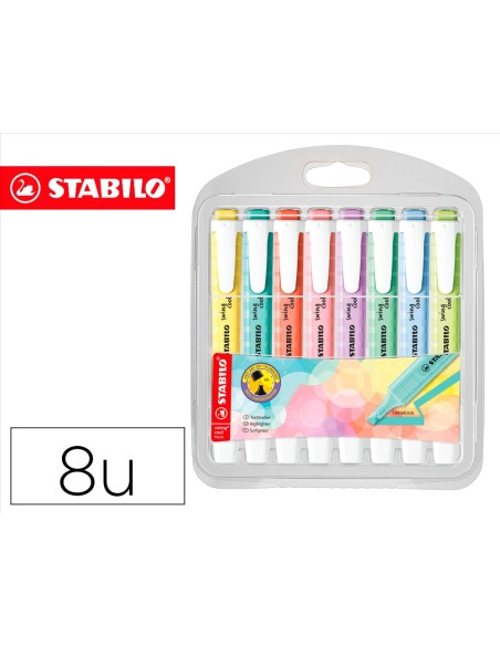 ROTULADOR STABILO FLUOR.SWING COOL PASTEL  8 UD.SURT.