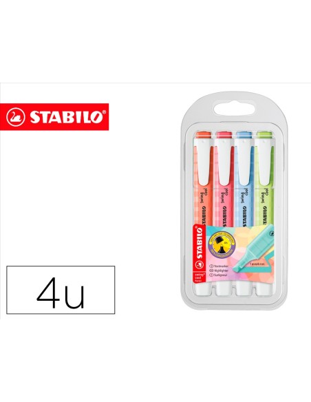 ROTULADOR STABILO FLUOR.SWING COOL PASTEL  4 UD.SURT.