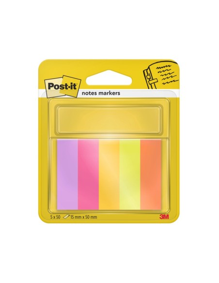 BLOC NOTAS ADH. QUITA PON POST-IT MININOTAS 15 X 50MM 50H. PK. 5 UD.