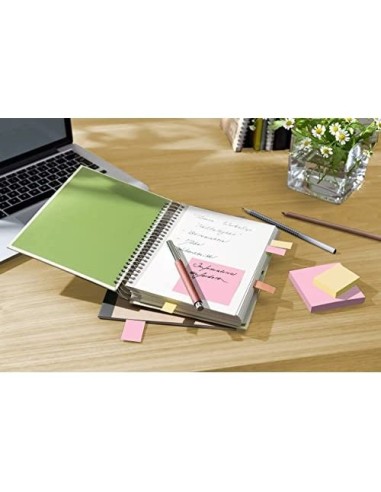 BLOC NOTAS ADH. QUITA PON POST-IT 76X76MM 100% REC TORRE  16 UD.COL.