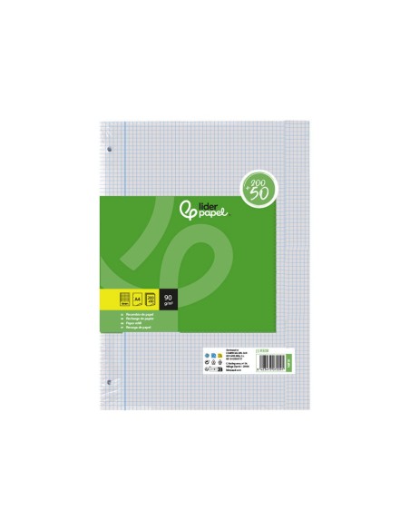 RECAMBIO  A4 200+50H. 90G/M2 4MM MARGEN4 TAL.
