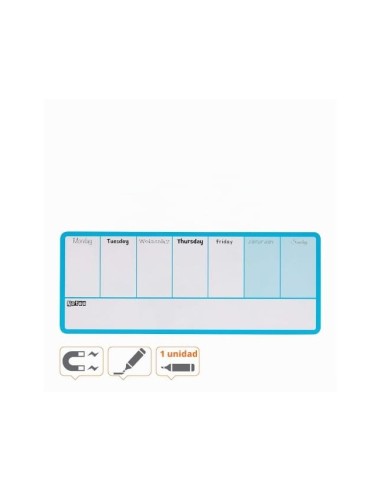PLANIFICADOR SEMANAL NOBO MAGNETICO AZ. 140X360MM