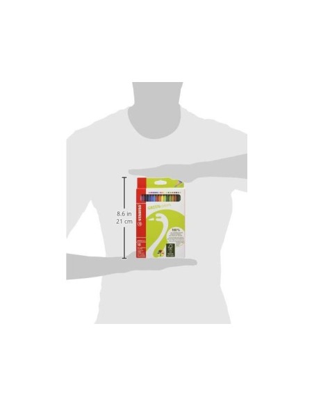 LAPICES STABILO GREEN COLORS CERTIFICADO FSC  CARTON 18 UD.SURT.