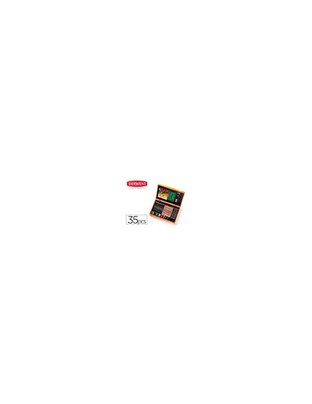ESTUCHE PINTURA DERWENT ACADEMY MADERA LAPICES 35 PIEZAS
