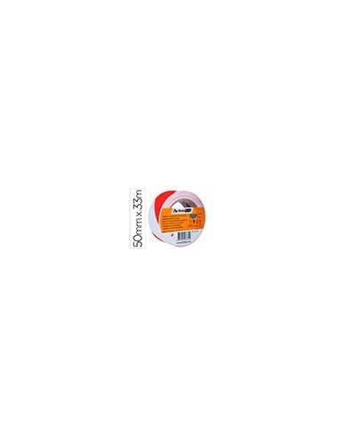 CINTA ADH. TARIFOLD MARCAJE SEÑALIZACION SUELO 33MT.X 50MM BL./RJ,