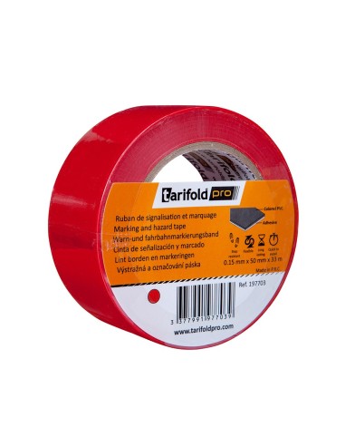 CINTA ADH. TARIFOLD MARCAJE SEÑALIZACION SUELO 33MT.X 50MM RJ.