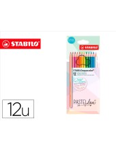 LAPICES STABILO AQUACOLOR ACUARELABLES PASTEL LOVE  CARTON 12 SURT.