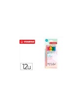 LAPICES STABILO AQUACOLOR ACUARELABLES PASTEL LOVE  CARTON 12 SURT. 2