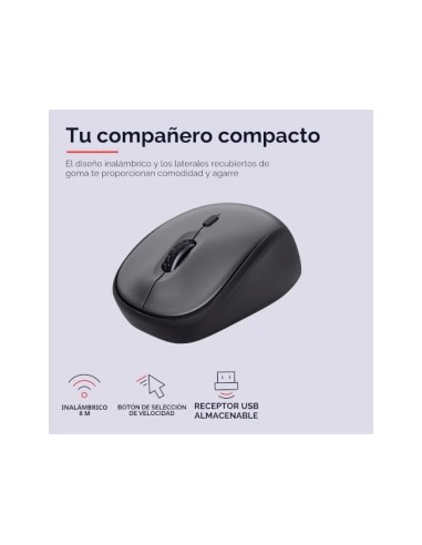 RATON TRUST YVI+ OPTICO INALAM. ECO 4 BOT. 800/1600 DPI USB 2.0 NG.