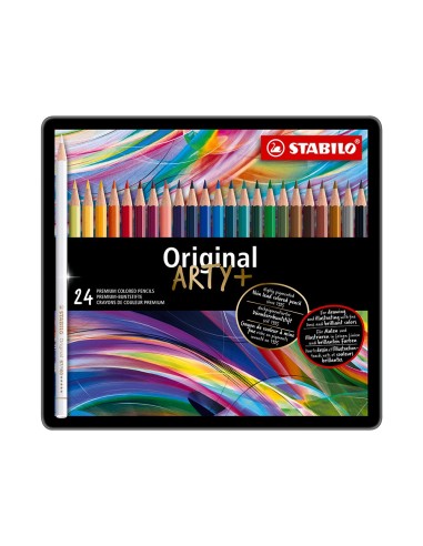 LAPICES STABILO ACUARELABLES ORIGINAL ARTY  METALICO 24 SURT.