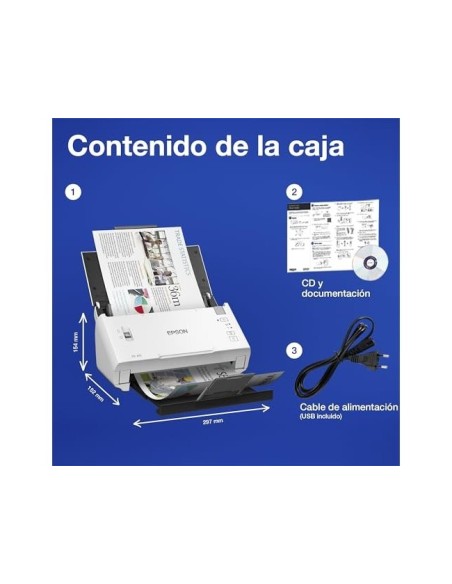 ESCANER EPSON DS-410 DOC. WORKFORCE A4 600X600 DPI VEL. 26PPM USB 2.0