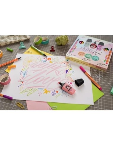 SET STABILO PASTEL LOVE MINIWORLD PEN 68/POINT 88/BOSS 18 UD.SURTIDAS