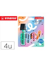 ROTULADOR STABILO BOSS FLUOR.ORIGINAL PASTEL BY JU SCHNEE  4 SURT.