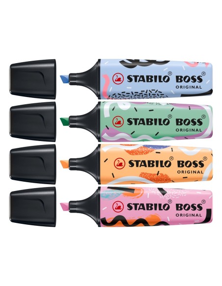 ROTULADOR STABILO BOSS FLUOR.ORIGINAL PASTEL BY JU SCHNEE FUC. HELADO