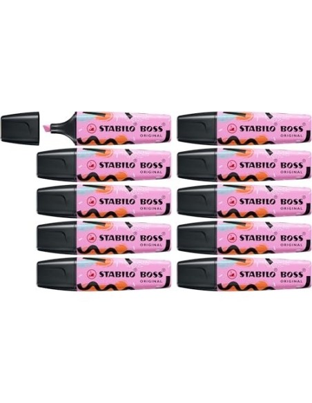 ROTULADOR STABILO BOSS FLUOR.ORIGINAL PASTEL BY JU SCHNEE FUC. HELADO