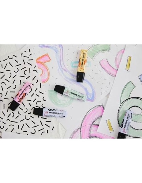 ROTULADOR STABILO BOSS FLUOR.ORIGINAL PASTEL BY JU SCHNEE NJ. PALIDO