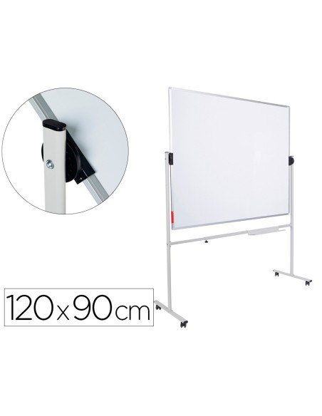 PIZARRA BL.ROCADA VOLTEABLE DOBLE CARA MAGNETI ACERO LACADO 120X90 CM