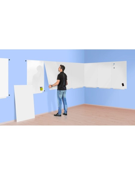 PIZARRA ROCADA MAGNETICA BLANCA SKI WHITEBOARD PRO 200X100 CM (2 MOD)