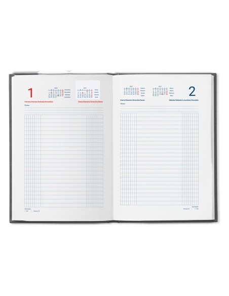 DIETARIO  2027 2 TERCIOS 150X305MM D/P  BILINGUE NG.PAPEL 70 G FSC