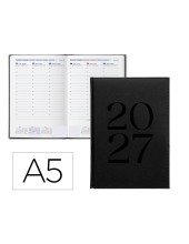 AGENDA OFICINA  2027 ENCUADERNADA CRETA S/V A5 BILINGUE 70G PAPEL NG.