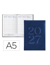 AGENDA OFICINA  2027 ENCUADERNADA CRETA S/V A5 BILINGUE 70G PAPEL AZ.