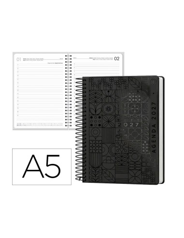 AGENDA OFICINA  2027 ESPIRAL SYROS D/P A5 BILINGUE 60G PAPEL NG.