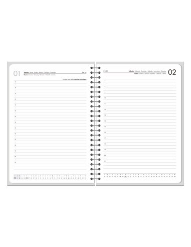 AGENDA OFICINA  2027 ESPIRAL SYROS D/P A5 BILINGUE 60G PAPEL NG.