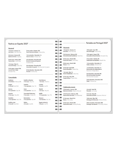 AGENDA OFICINA  2027 ESPIRAL SYROS D/P A5 BILINGUE 60G PAPEL NG.