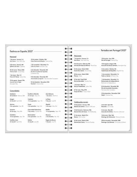 AGENDA OFICINA  2027 ESPIRAL SYROS D/P A5 BILINGUE 60G PAPEL NG.