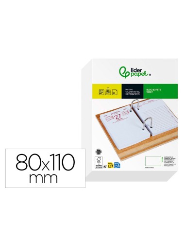 BLOC BUFETE  2027 80X110MM PAPEL 80 G FSC