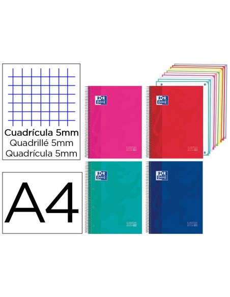 CUADERNO ESP.OXFORD EUROPEANBOOK 10 T.EXTRA.A4 200H. 5MM