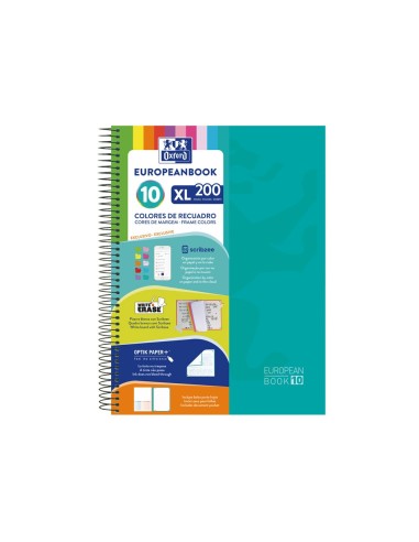 CUADERNO ESP.OXFORD EUROPEANBOOK 10 T.EXTRA.A4 200H. 5MM