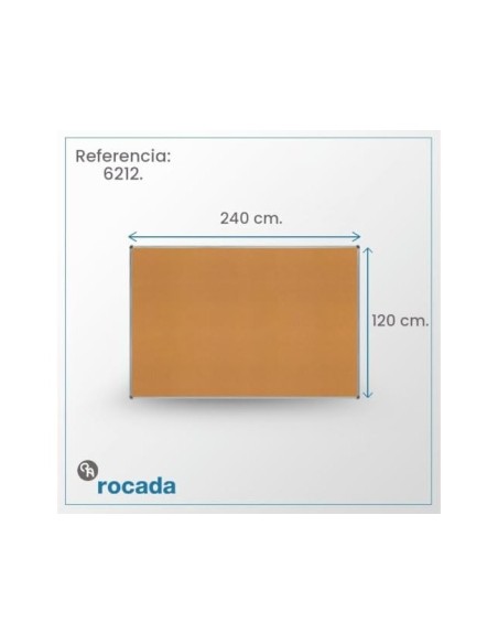 PIZARRA CORCHO ROCADA MARCO AL.CON CANTONERAS 120X240 CM