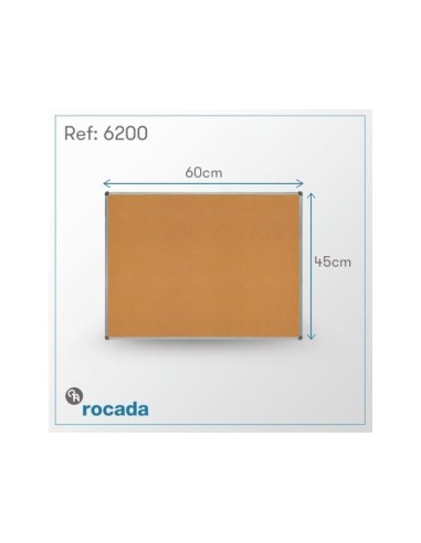 PIZARRA CORCHO ROCADA MARCO AL.CON CANTONERAS 45X60 CM