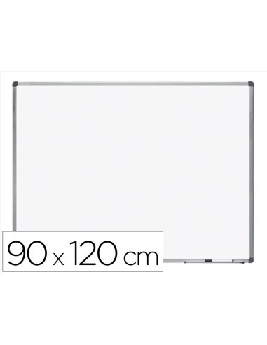 PIZARRA BL.ROCADA LACADA MAGNETICA MARCO AL.CON CANTONERAS 90X120 CM