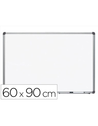 PIZARRA BL.ROCADA LACADA MAGNETICA MARCO AL.CON CANTONERAS 60X90 CM