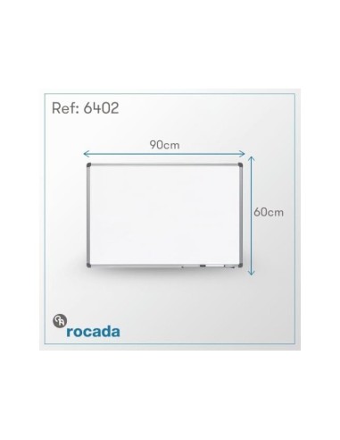 PIZARRA BL.ROCADA LACADA MAGNETICA MARCO AL.CON CANTONERAS 60X90 CM