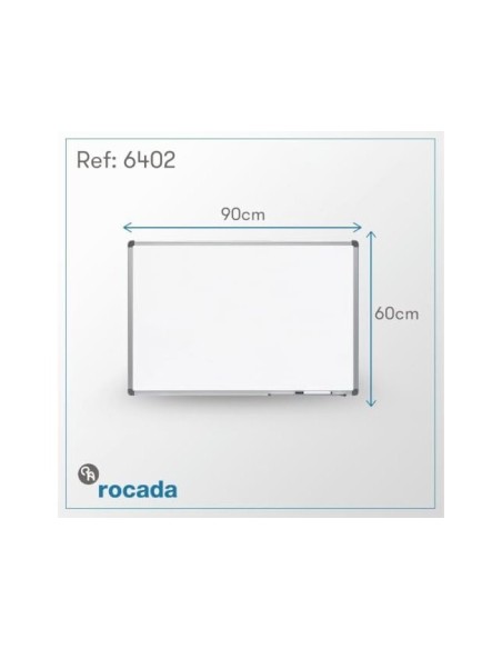 PIZARRA BL.ROCADA LACADA MAGNETICA MARCO AL.CON CANTONERAS 60X90 CM