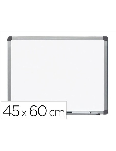 PIZARRA BL.ROCADA LACADA MAGNETICA MARCO AL.CON CANTONERAS 45X60 CM