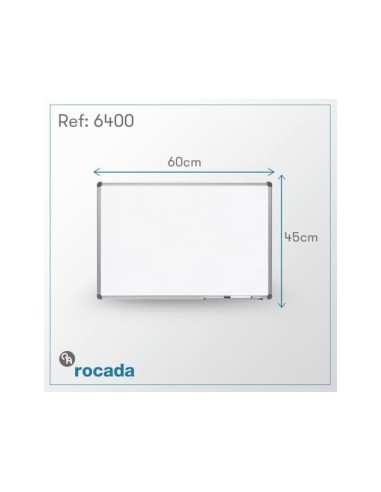 PIZARRA BL.ROCADA LACADA MAGNETICA MARCO AL.CON CANTONERAS 45X60 CM