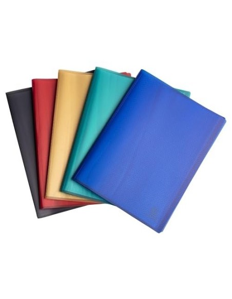 CARPETA EXACOMPTA ESCAPARATE 40 FUNDAS A4 RECICLADA PP. SURT.