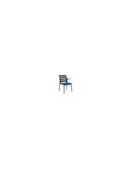 SILLA RD CONFIDENTE BRAZOS FIJOS EST.MET.ASIENTO IGNIF AZ. RESP MALLA