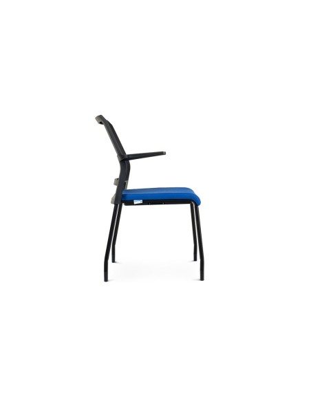 SILLA RD CONFIDENTE BRAZOS FIJOS EST.MET.ASIENTO IGNIF AZ. RESP MALLA