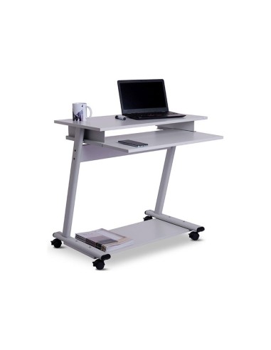 MESA PC ROCADA RD-9100 SIST. BLOQ.  RUEDAS EST.MET.BAND.TECL EXTRABLE